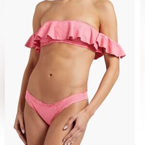 Vix Paula Hermanny pink ruffle bikini set‎ NEW small